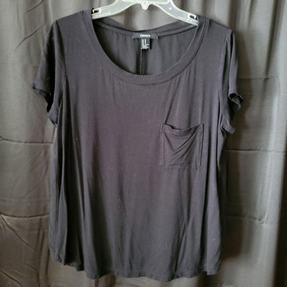 Black Tee with sheer back